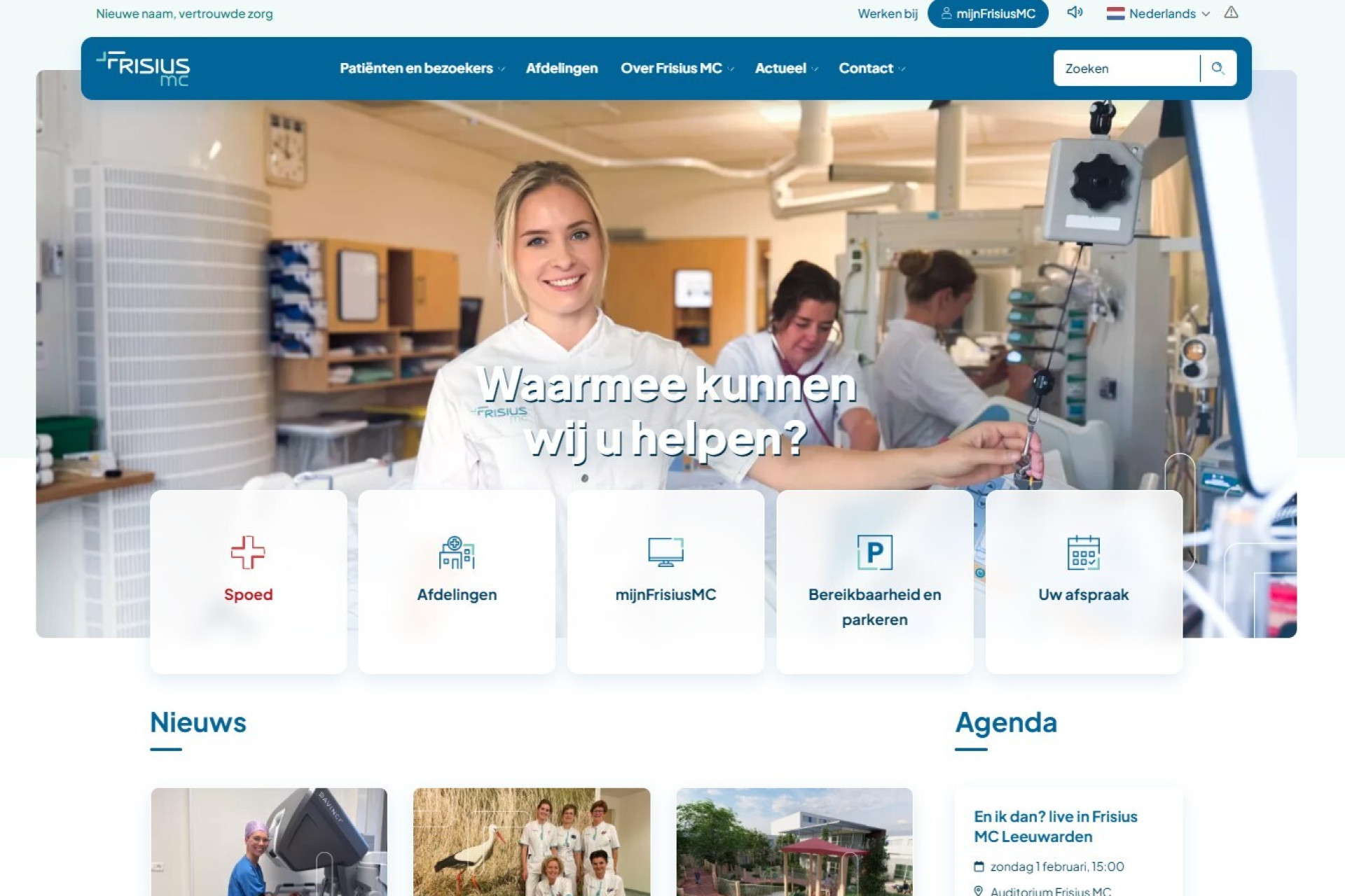Nieuwe website